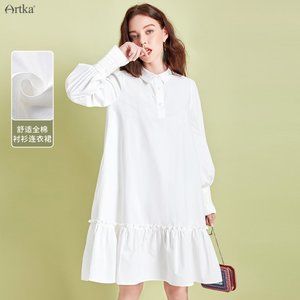 Artka - Cotton white dress